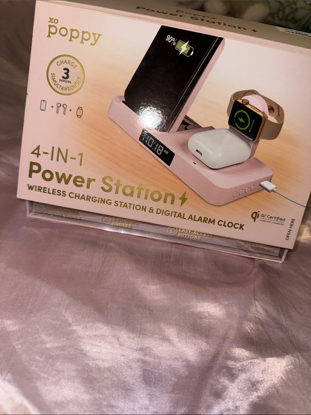 4-in-1 Wireless Charging Power Station - Pink
